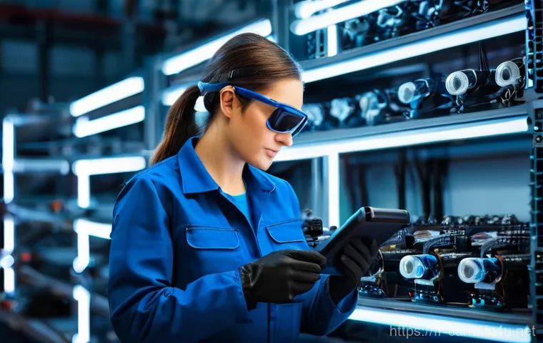 자동차정비기사 자격증 취득 후기 - **"A certified female automotive mechanic, in her mid-twenties to early thirties, stands confidently...