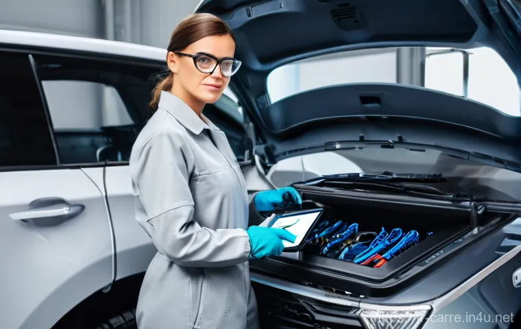 자동차정비기사 이직 시기 판단 기준 - **Prompt:** A male mechanic, mid-30s, with a thoughtful and slightly weary expression, standing in a...